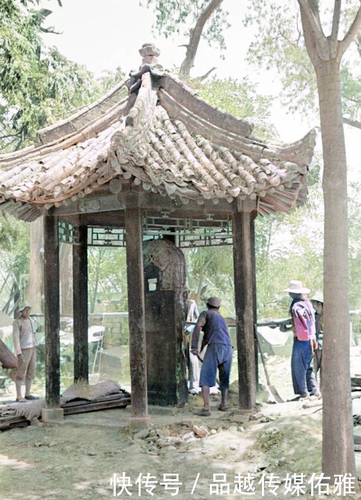 老照片：1930年代西安化觉巷清真大寺，楼台庭院，景色怡人