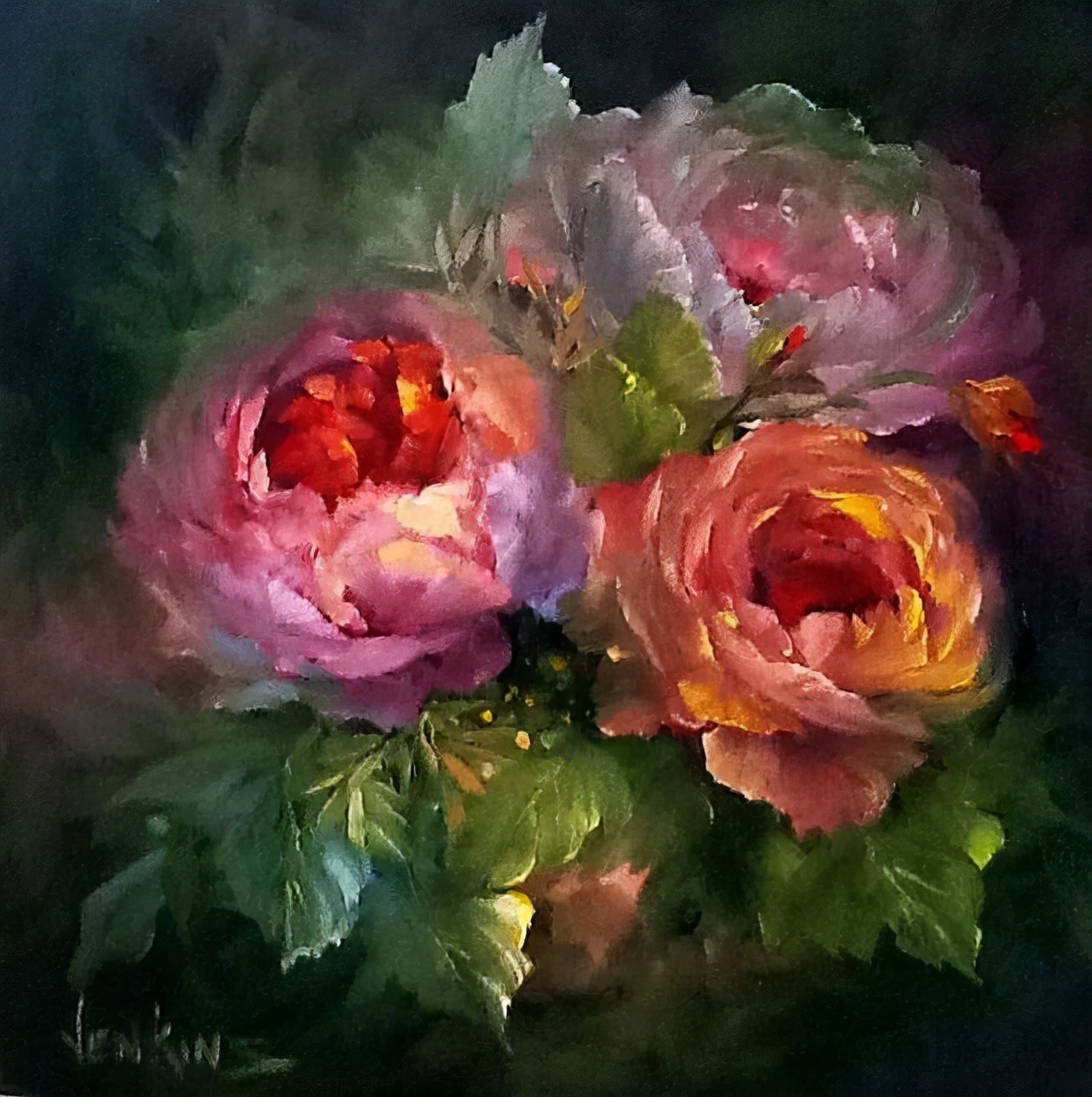 加里$这对老夫妇教授绘画40多年,画的花也太漂亮了!