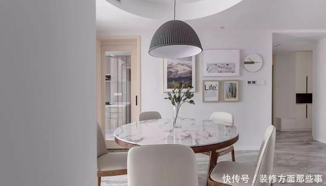 效果图|160㎡简约风格装修效果图,书房长虹玻璃折叠门