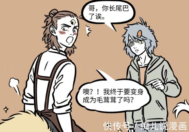 非人哉|非人哉：当金蟾成功变成毛茸茸后，杨戬就长了一条尾巴了