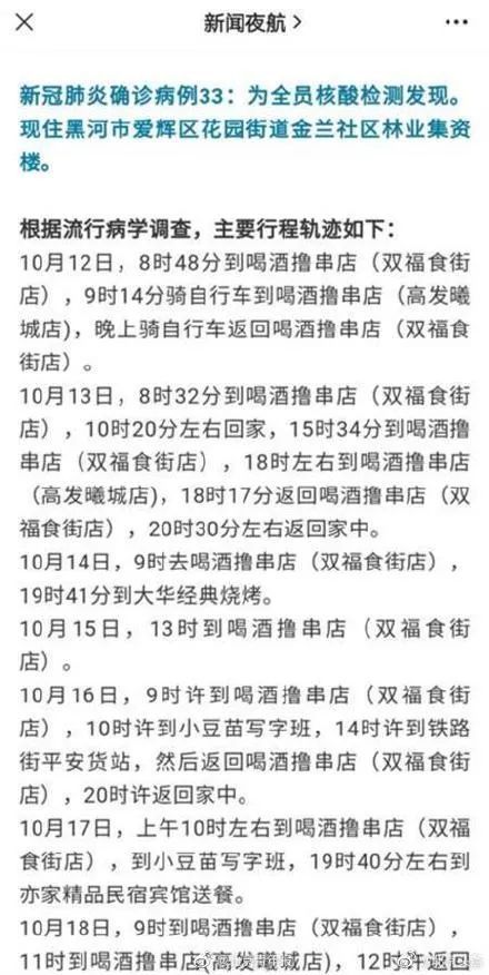 病例|黑龙江一确诊病例连续16天撸串?当地回应→