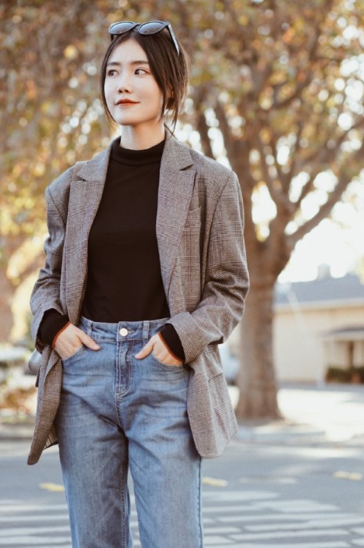 格纹西装|30＋女人如何穿西装？请参考这4套穿搭范本，优雅时髦显气质