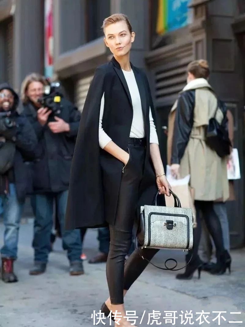冬末别总穿基础款大衣，斗篷式大衣才是时尚C位，遮肉显瘦大气场