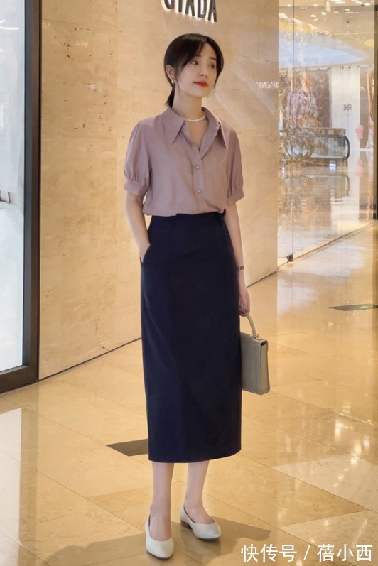 针织衫 中年女性多备这3条半身裙,搭配衬衫、针织衫、西装,都显高显瘦