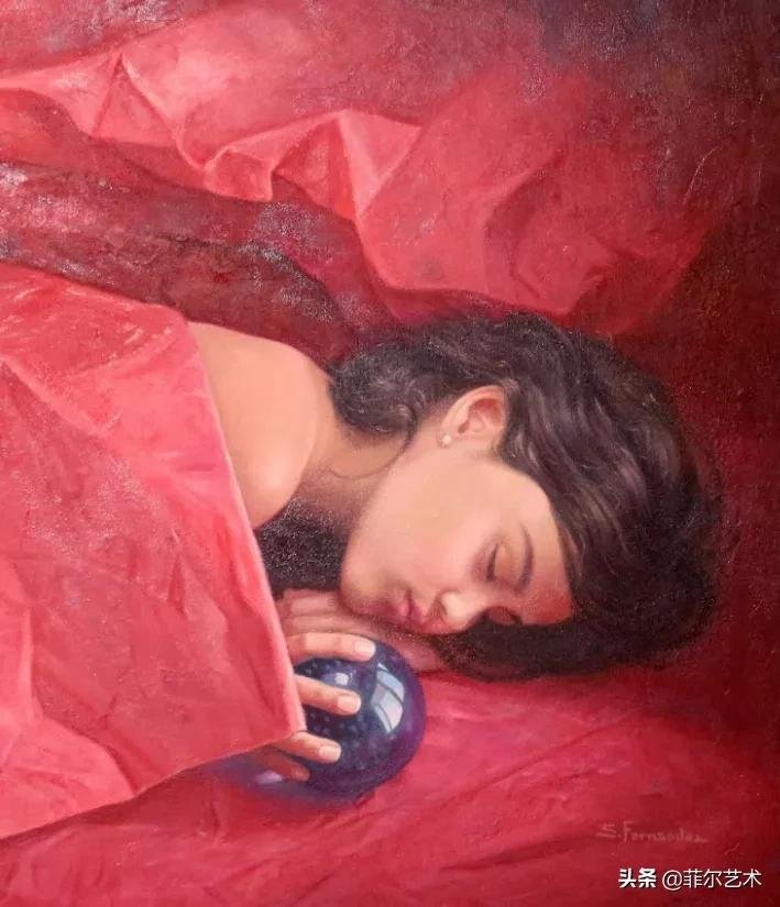 女画家@女画家索莱达·费尔南德斯画笔下的女子人物沉稳自然,美丽优雅