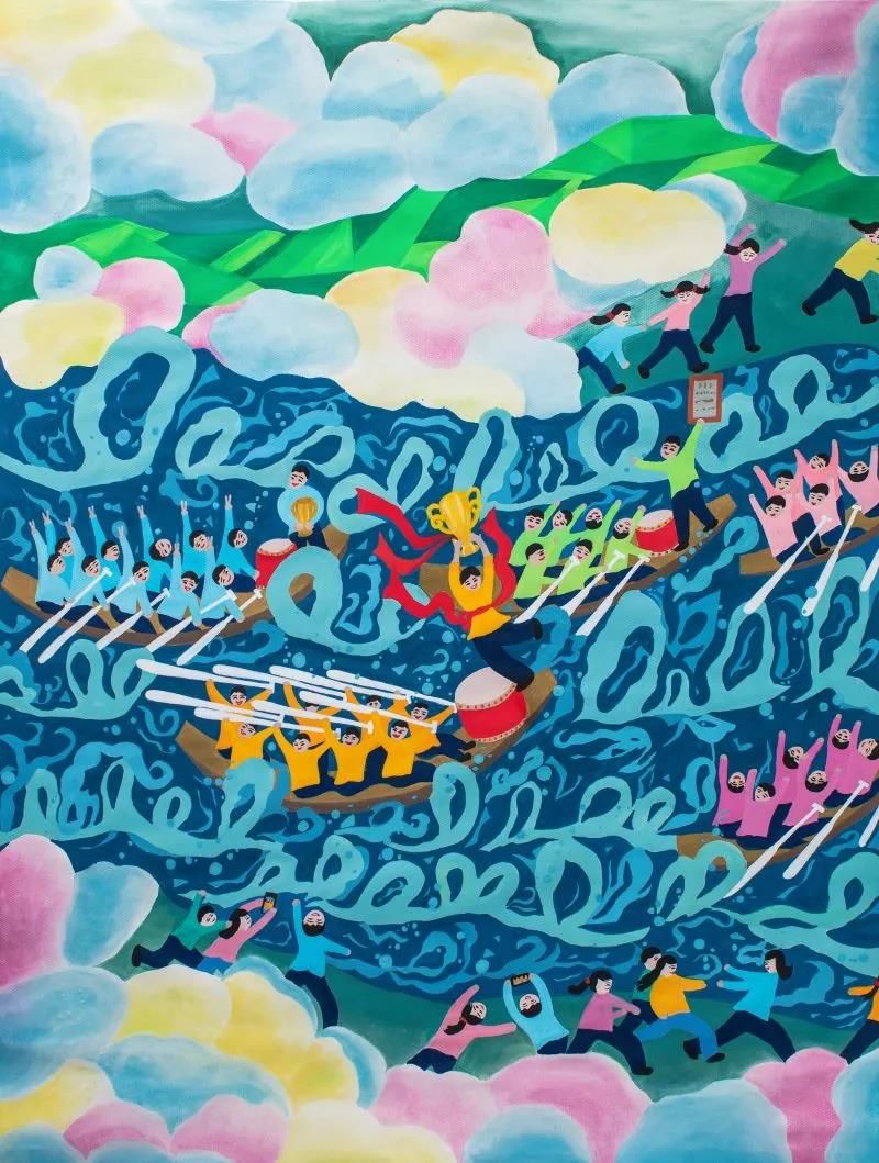 龙腾狮舞|文化走亲 云端悦展 嘉善姚庄农民画颂新时代