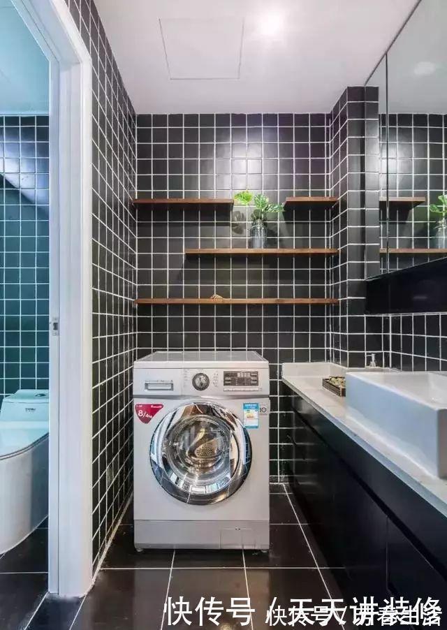 洗衣机|卫生间洗衣机摆放设计，小空间的完美利用，不拥挤又美观
