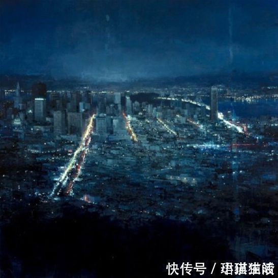 油画#艺术家杰里米·曼恩的油画,颜色既生动又大气!