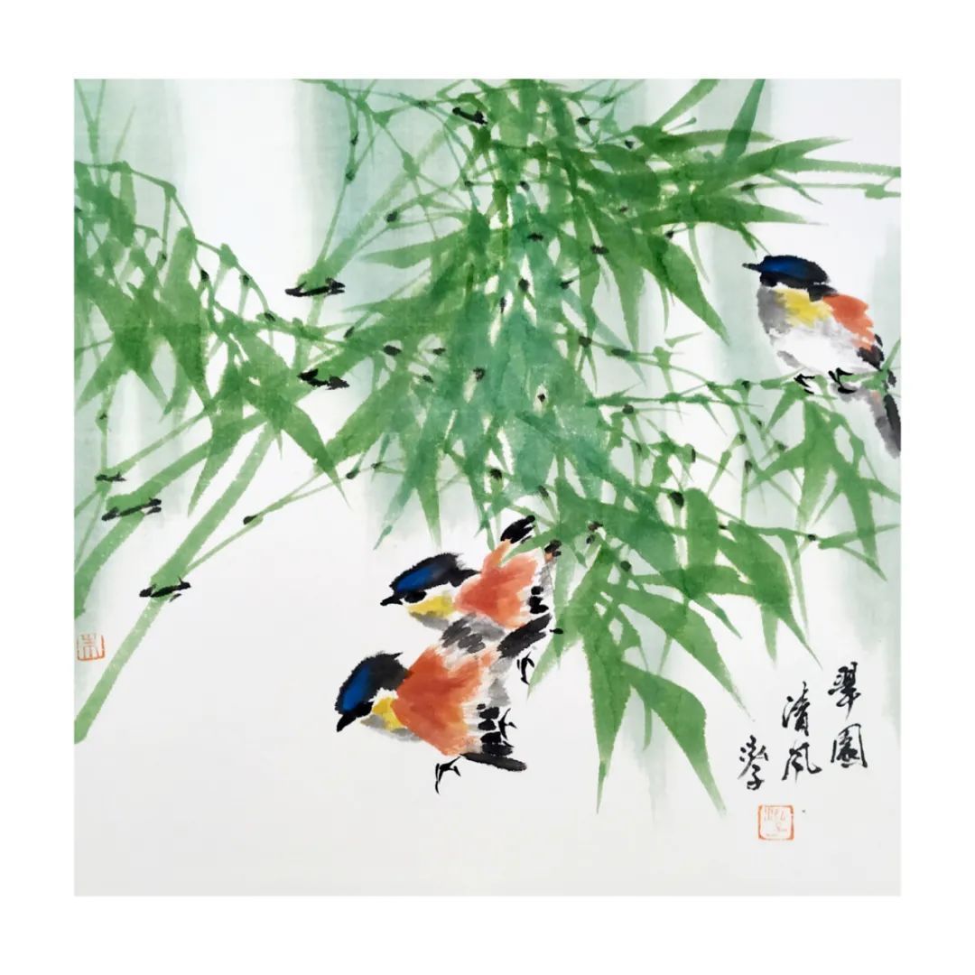 研究员!朱荣耀《壬寅新春,竹报平安》系列小品