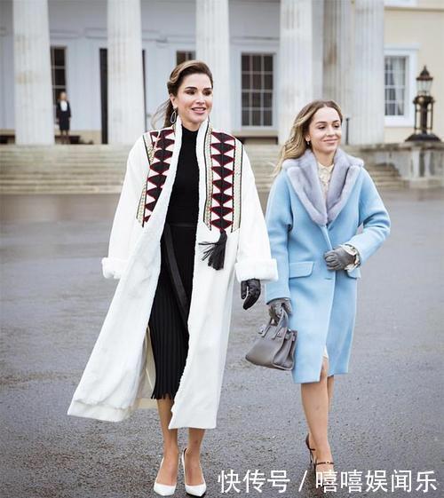 西班牙王后遇上对手，穿套装同框约旦王后略显老，气质也不占上风