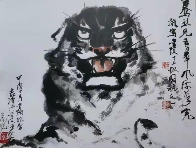 吉溥&「津门网」喜迎奥运 福虎生财--吉溥虎画作品欣赏
