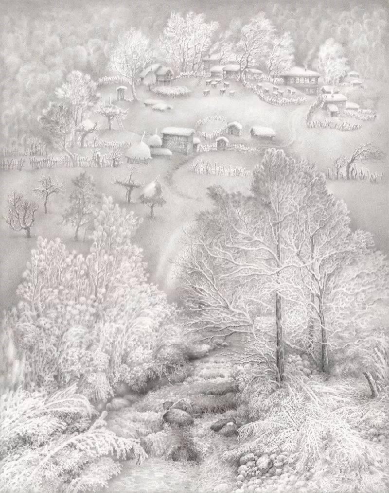  铅笔|画雪61年，75岁老人一支铅笔将雪画活