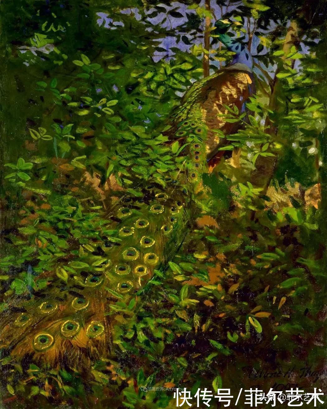 人物|空灵的天使，精美绝伦~雅培·翰德逊·泰勒女性人物油画作品欣赏