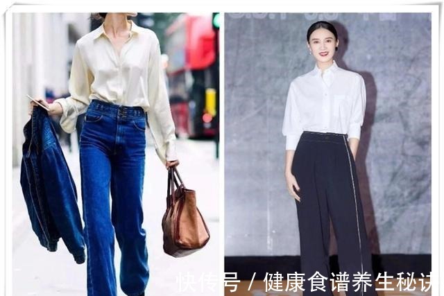 中年女性 阔腿裤+衬衫=中年女性气质穿搭,开春正流行!