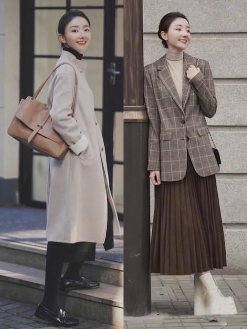 早春季节气质穿搭，西服、风衣、短靴，统统可以安排上