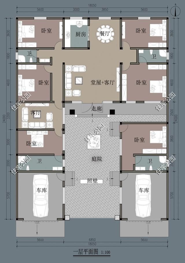 建筑|给农村父母盖养老房,这10套小平层真心不错,神龛堂屋火炕全都有