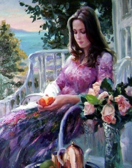 俄罗斯!人体艺术——俄罗斯画家人体油画中的美女娇艳如花