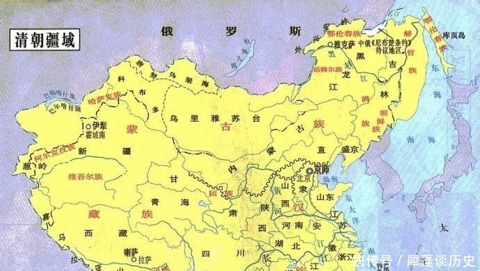 历代|在我国历代的疆域图中,为何只有清朝是一种颜色