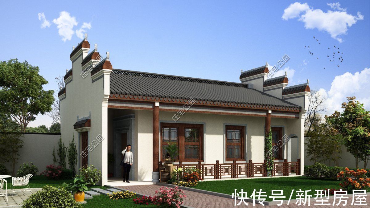 走廊|别拿一层不当别墅!4套一层户型图纸,农村养老房的最佳选择