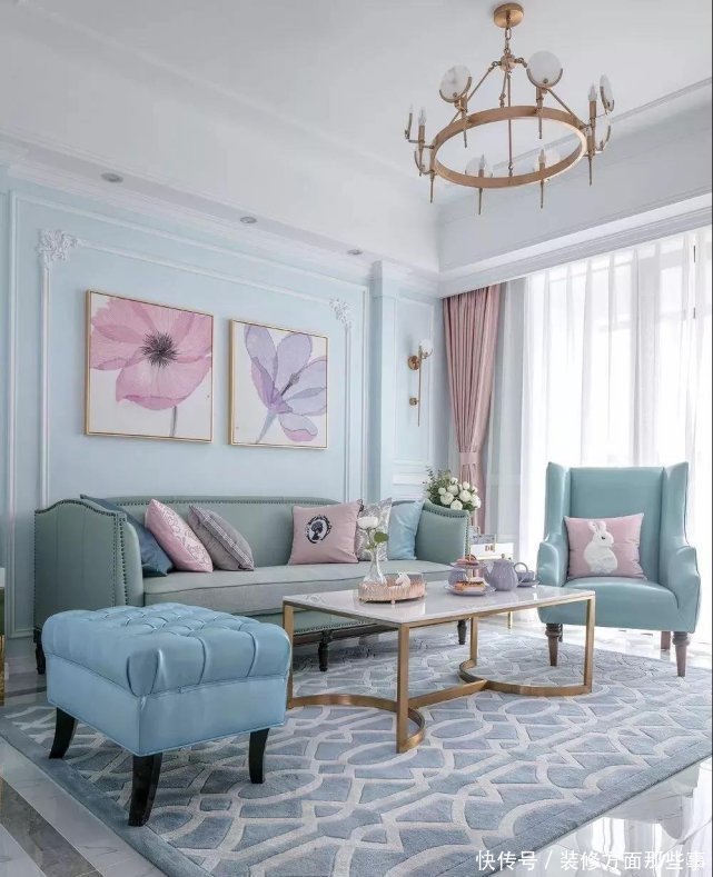 粉色|119平混搭风二居室,浪漫清新之感扑面而来