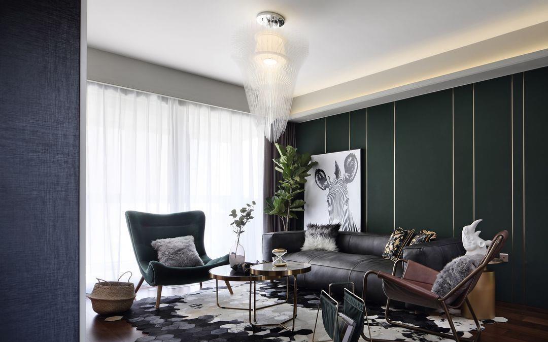 李文琦|146平的北欧新家,用墨绿色刻画空间,打造精致和时尚并存的新家