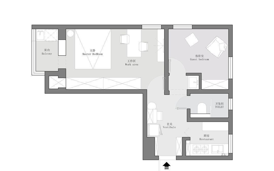 小主人|一居室婚房大变身，50平的小空间，书房卧室一应俱全，好舒服