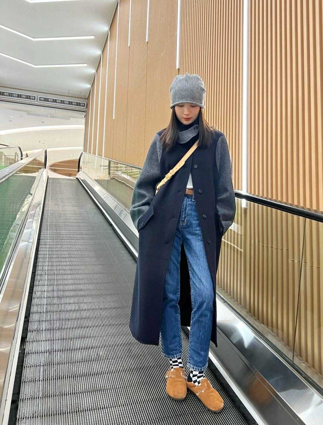 保暖 别穿烂大街的纯色大衣了,试试撞色大衣,保暖舒适又高级