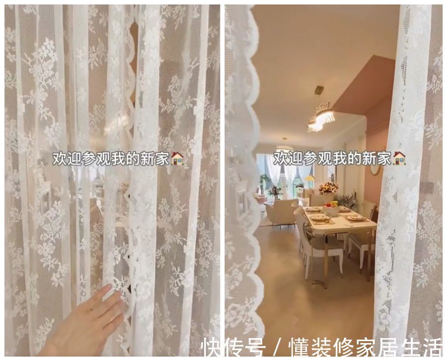 粉色系|她拒绝黑白灰极简,将套内80㎡的小家装修成粉色系,网友:太好看