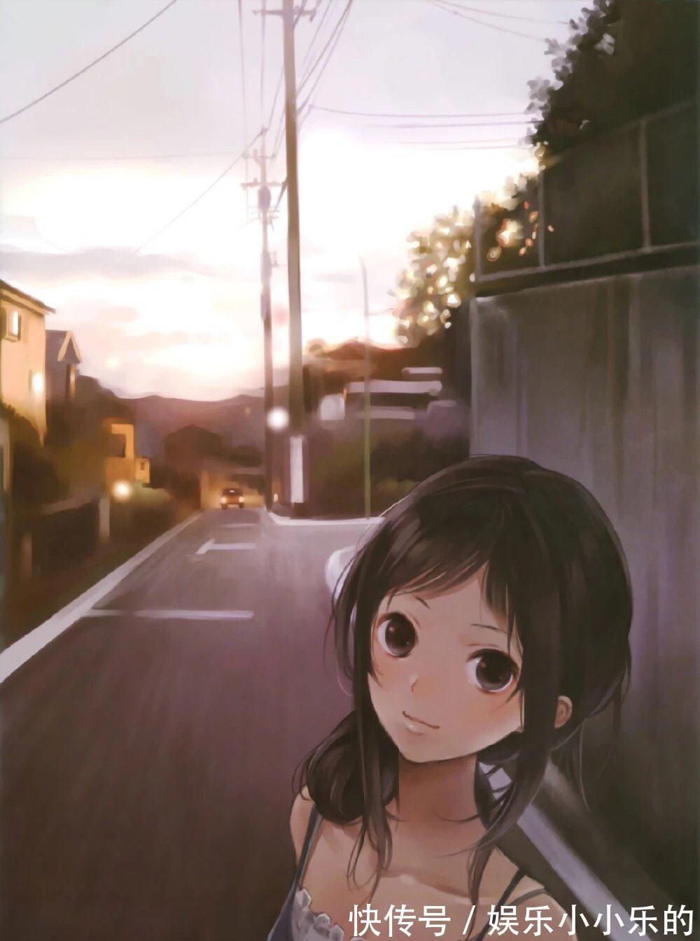 岸田梅尔@软萌的二次元美少女插画,洋溢着让人舒服的清澈透明感