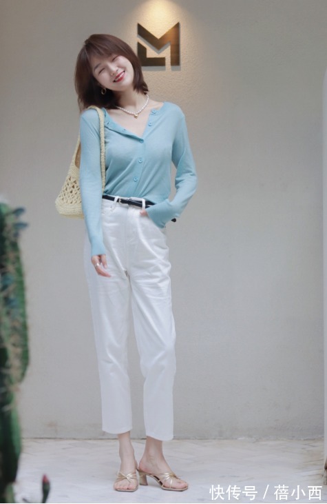 阔腿裤|小个子女生入秋搭配秘诀:颜色+版型,来学这位博主的私服造型