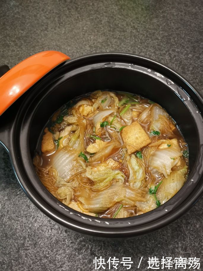 家常菜|冬天的美味家常菜大白菜炖豆腐