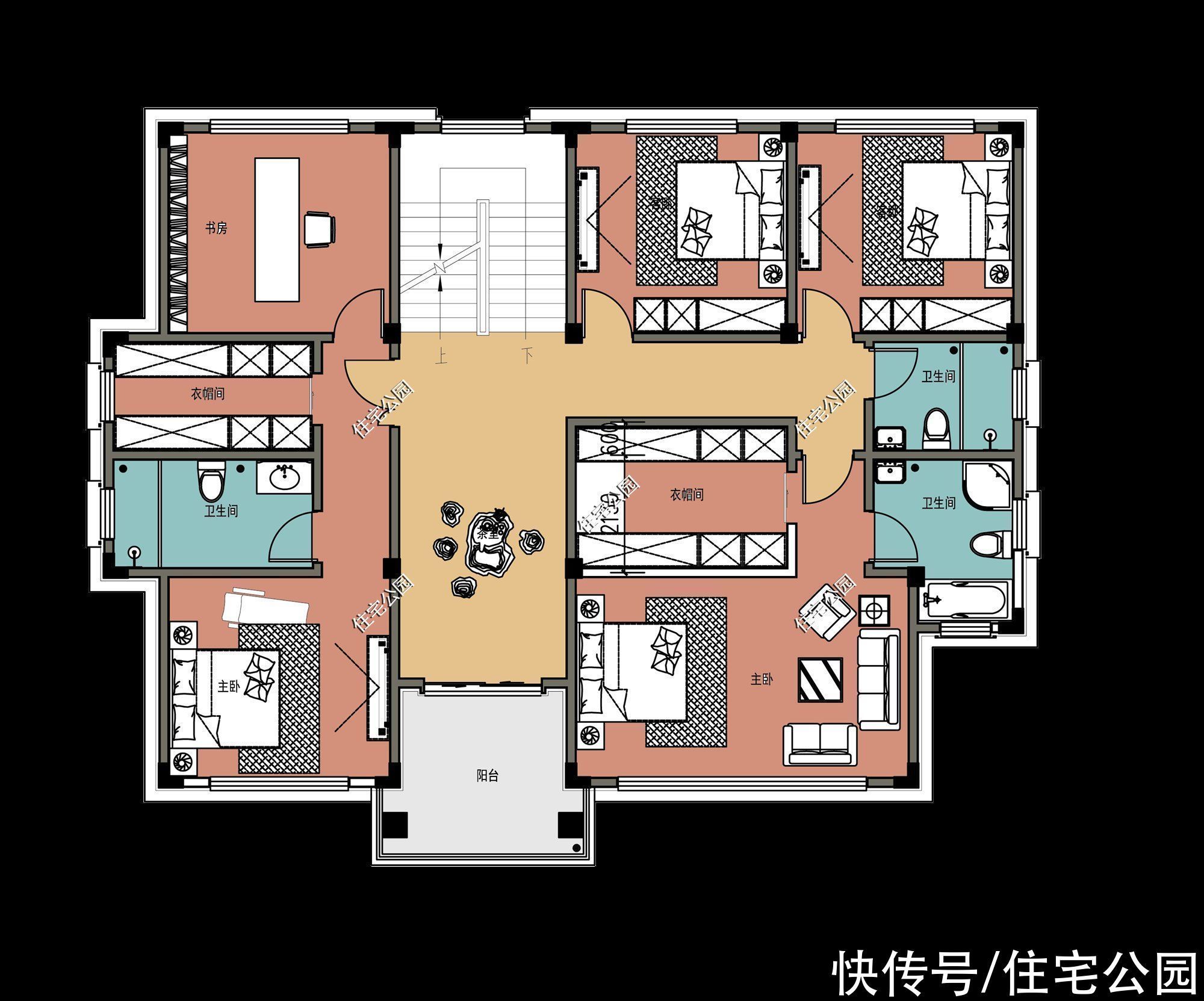 平面|分享10套带落地窗的别墅图,农村房子这么建,谁还稀罕去城里?