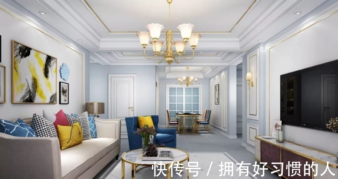 黄铜|客厅别再乱装了,如今流行轻奢风,精致漂亮上档次,太羡慕!