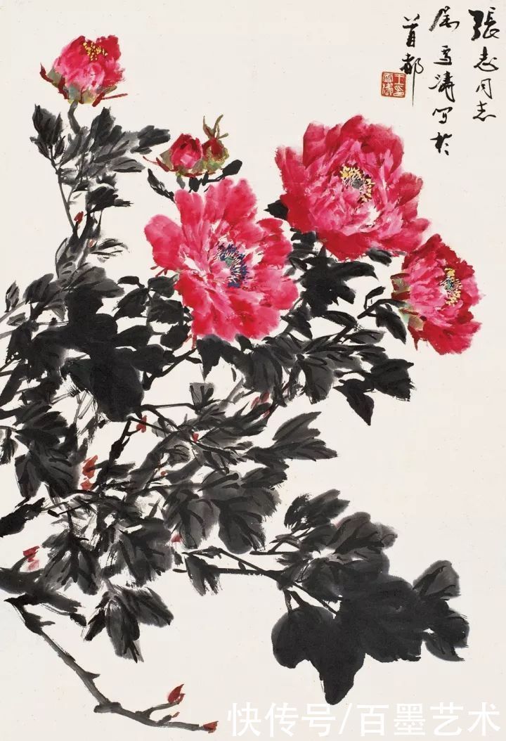 小写意|唯有牡丹真国色!小写意牡丹画150幅,美醉了