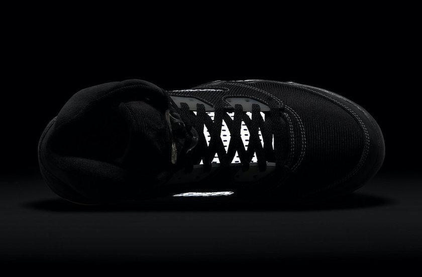 有点 OW 联名味道！“无烟煤” Air Jordan 5 官图释出，2 月来袭！