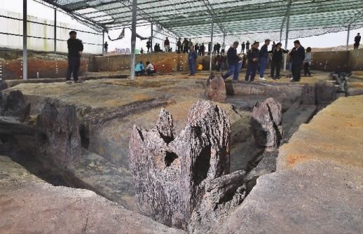 环壕$“史前木构豪宅”惊艳亮相湖南 勾勒5000年前盛景