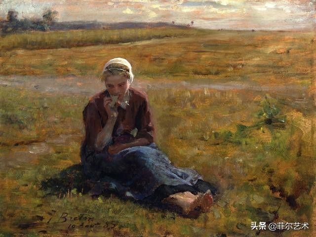 布雷东|法国自然派著名画家朱尔斯·布勒东油画作品欣赏