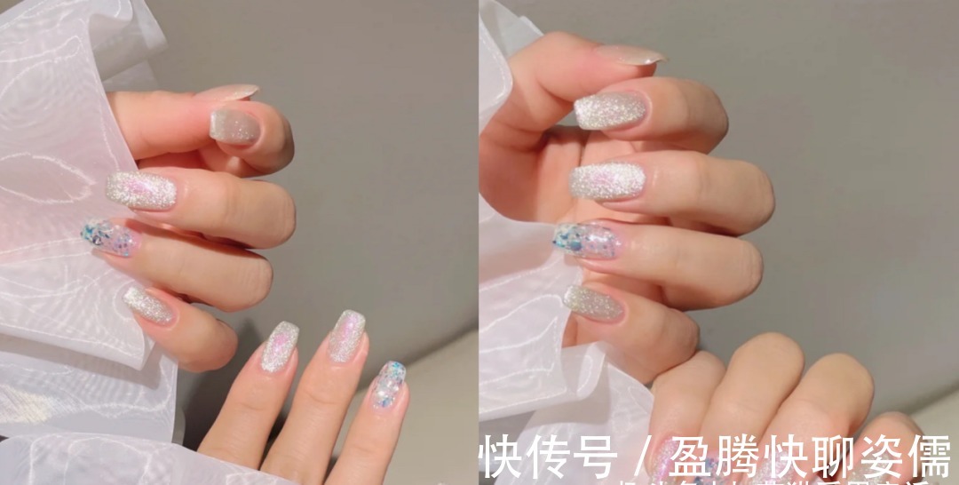 亮片|温柔的美甲款式谁不爱呢?八款知性美甲,让你骨子里都温柔似水!