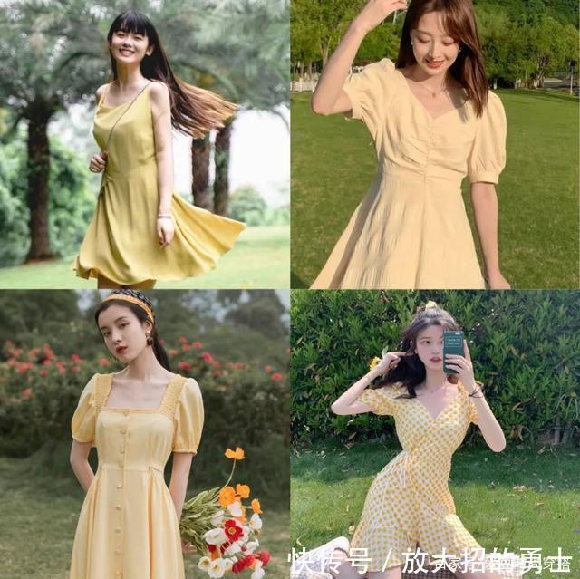 除了淡黄色,今年更流行“奶油黄”穿搭,气质又显白