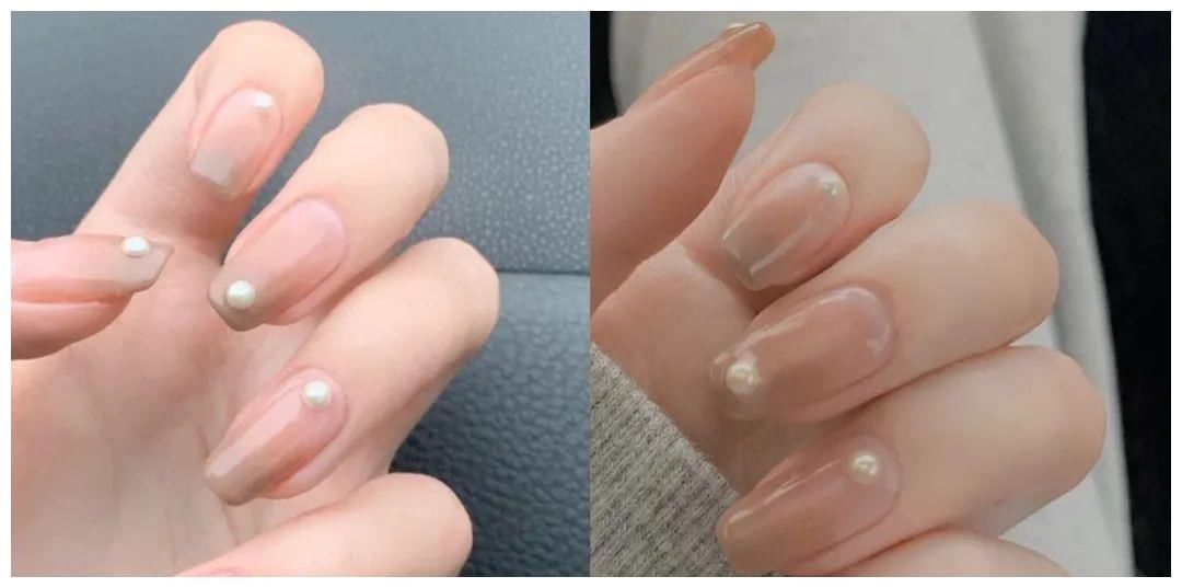 四季皆宜的裸色美甲，百搭显白，不会出错的搭配款式