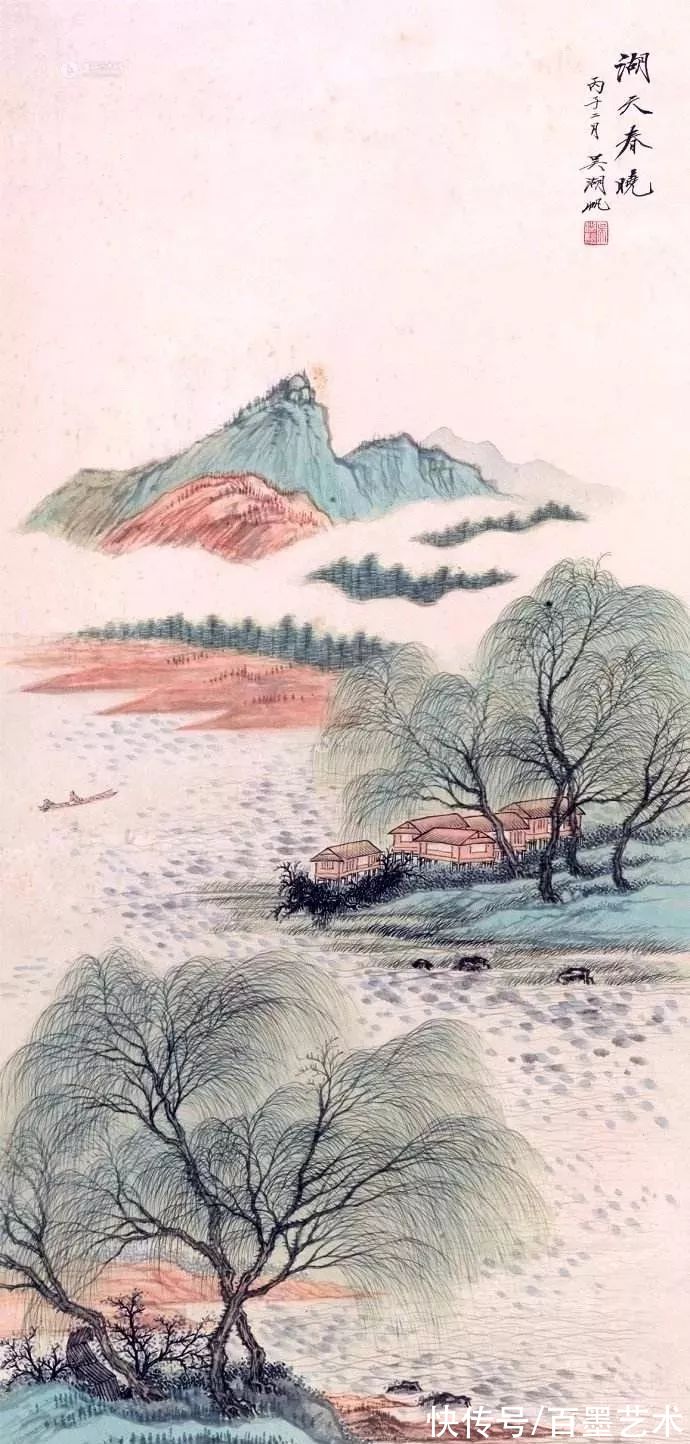 郑午昌@春风拂柳,春意浓!大师笔下的春柳太美了