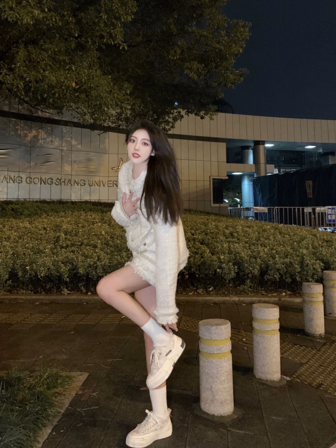 裙装|清纯校花来了, 纯白花边裙装, 演绎名媛风