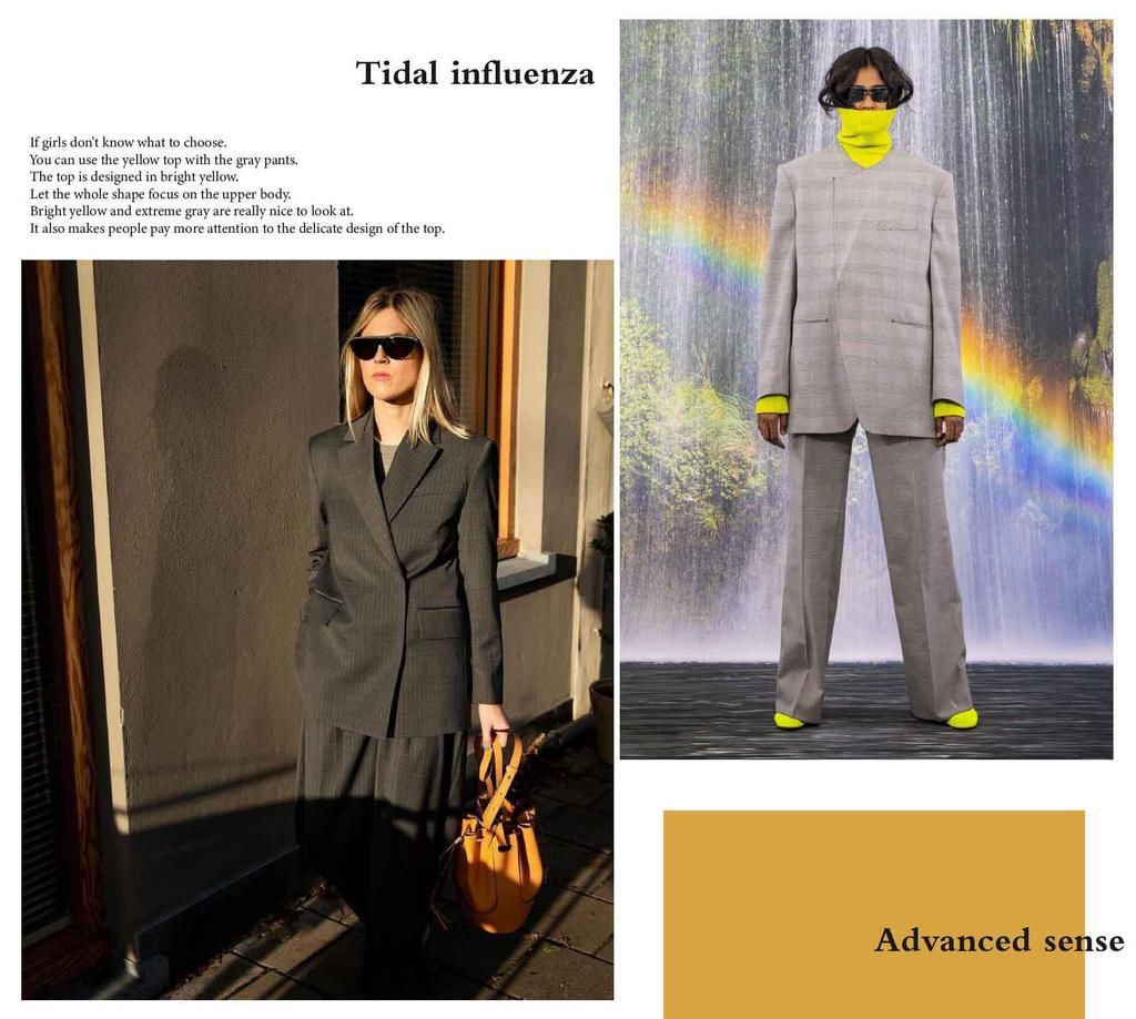 过年别穿红色了，今年明亮黄+极致灰才是C位，随便一穿就很时髦