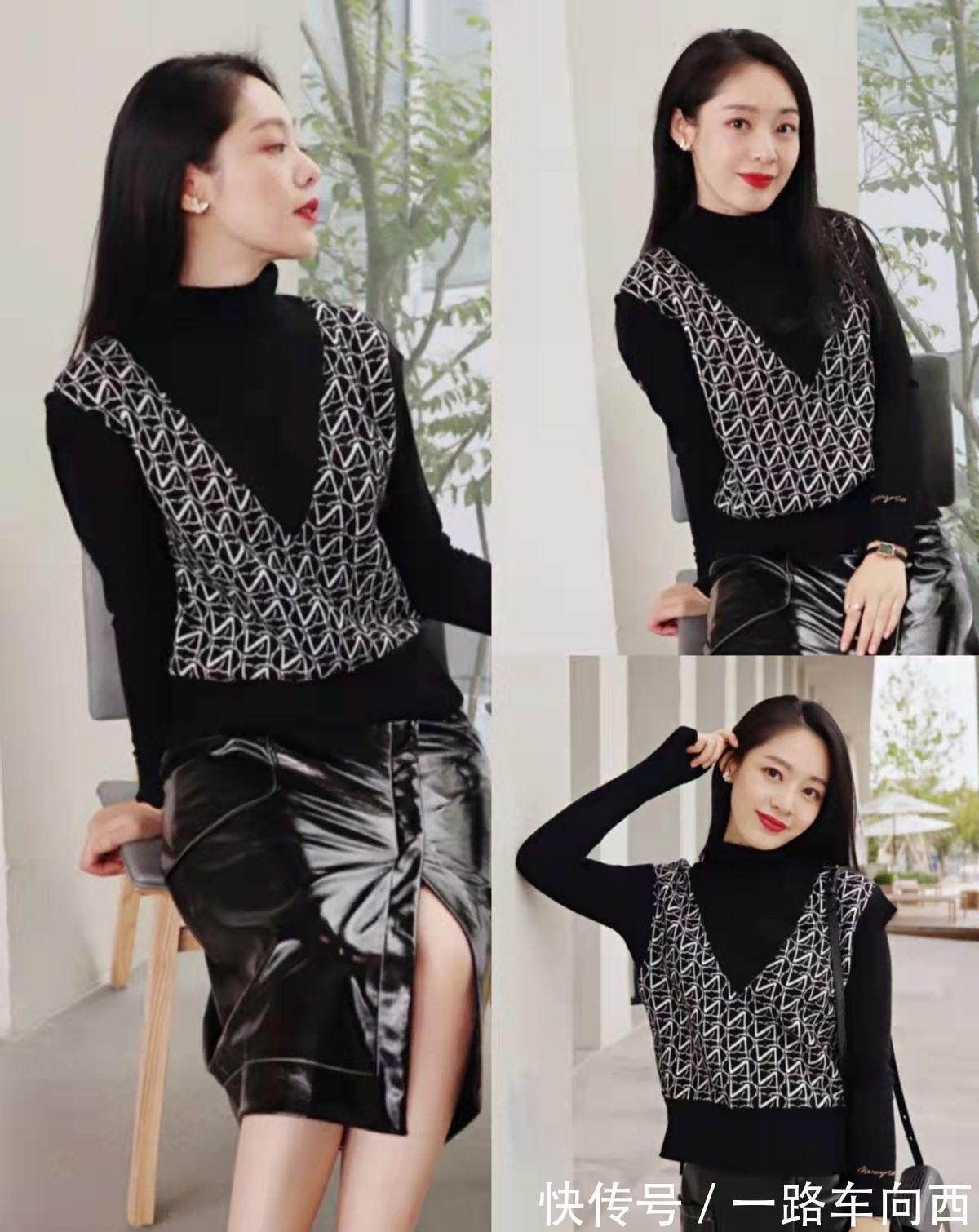 秋冬 优雅显贵的黑毛衣怎么穿?高级显气质的穿搭法,显瘦是最小的优点