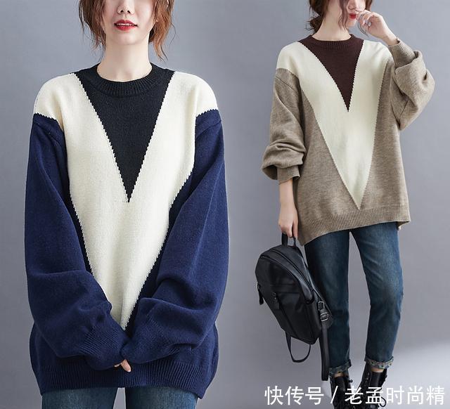 显瘦|说实话,胖到130斤一点也不慌,全靠这大码毛衣加持,贼显瘦