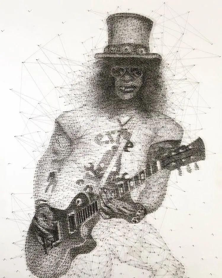 艺术家@他的素描画,乍看没什么特别之处,放大看细节服气了