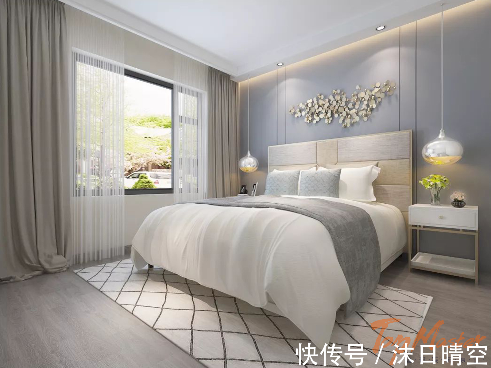 效果图|【鲁班装饰】北大资源颐和1898 122㎡现代轻奢风格,高贵与雅致