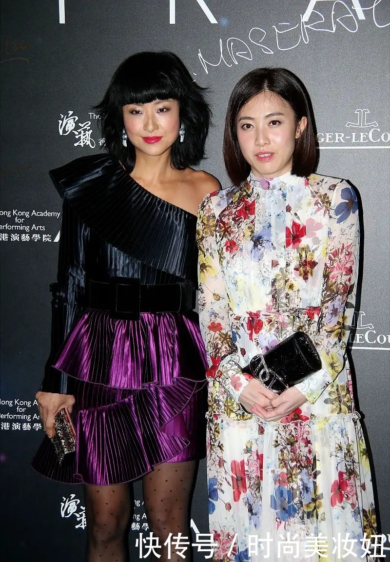 老气|甘比嫁入豪门后真敢穿,挑战老气的紫色连衣裙,气质有点撑不起来