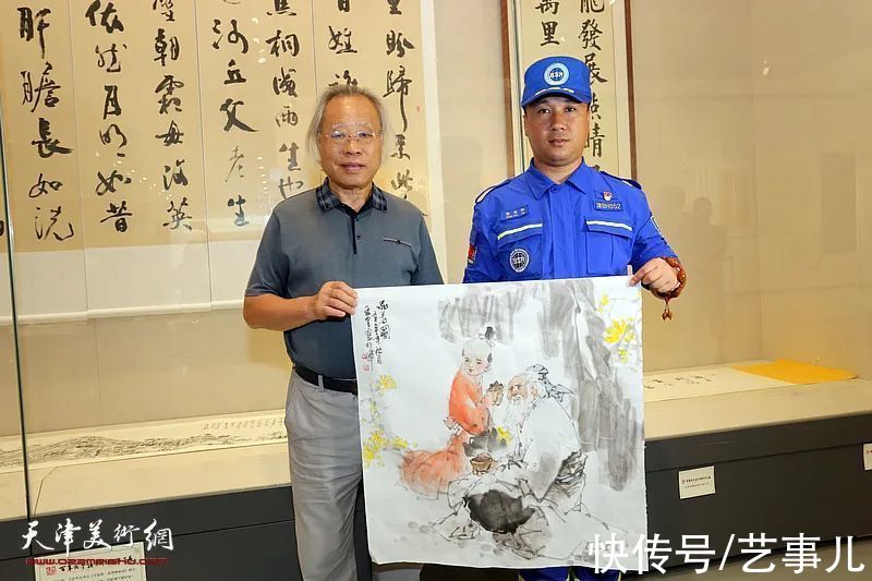 蓝天救援队|孙荣刚师生展滨海圆满收官呈两大看点：书画致敬英雄 收李建华为徒