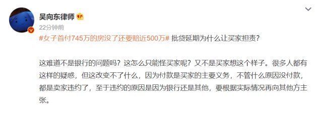 判决|“最惨购房人”！女子买房不成还倒赔近500万？或将申请再审